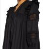 Mrs & Hugs Kleid mit Spitzenbesatz, Schwarz