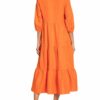 Mrs & Hugs Leinenkleid, Orange
