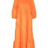 Mrs & Hugs Leinenkleid, Orange