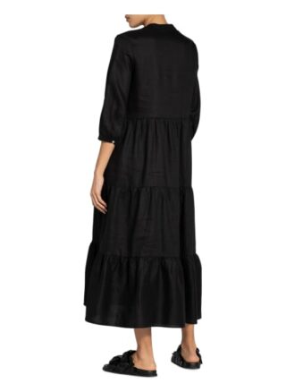 Mrs & Hugs Leinenkleid, Schwarz