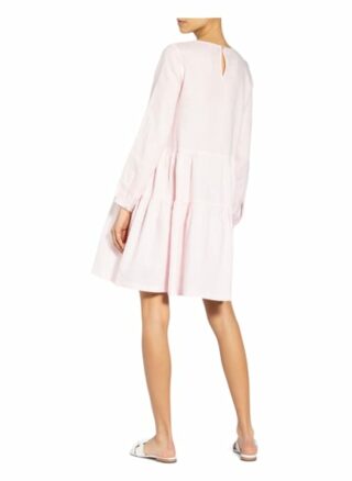 Mrs & Hugs Leinenkleid mit Rüschenbesatz, Pink