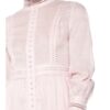Mrs & Hugs Leinenkleid mit Spitzenbesatz, Pink