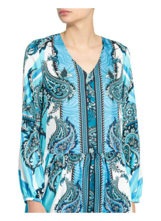 Mrs & Hugs Seidenkleid, Blau