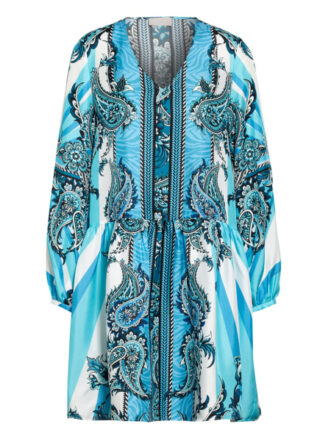 Mrs & Hugs Seidenkleid, Blau