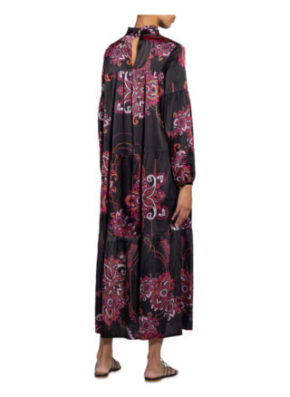 Mrs & Hugs Seidenkleid, Schwarz