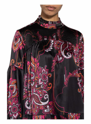 Mrs & Hugs Seidenkleid, Schwarz