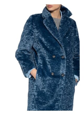 Mrs & Hugs Teddyfell-Mantel, Blau