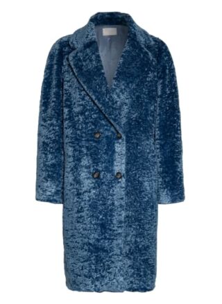 Mrs & Hugs Teddyfell-Mantel, Blau