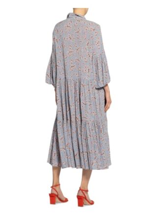 Munthe Hemdblusenkleid Fond mit 3/4-Arm, Blau