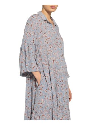 Munthe Hemdblusenkleid Fond mit 3/4-Arm, Blau