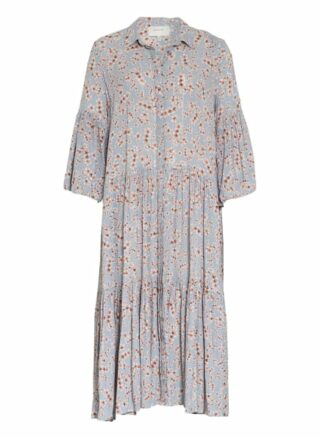 Munthe Hemdblusenkleid Fond mit 3/4-Arm, Blau