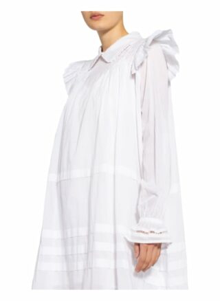 Munthe Kleid Fillia mit Volants, Weiß