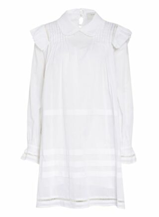 Munthe Kleid Fillia mit Volants, Weiß