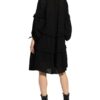 Munthe Kleid Frilly aus Lochspitze, Schwarz