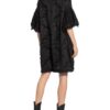 Munthe Kleid Thunder mit Stickereien, Schwarz