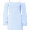 Na-Kd Off-Shoulder-Kleid mit 3/4-Arm, Blau