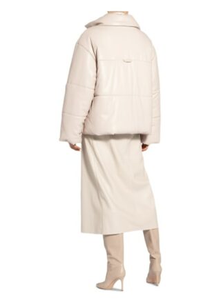 Nanushka Jacke Hide in Lederoptik, Beige