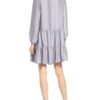 Neo Noir Kleid Federica mit Volantbesatz, Blau