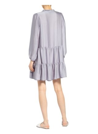 Neo Noir Kleid Federica mit Volantbesatz, Blau