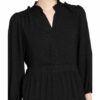 Neo Noir Kleid Helena mit 3/4-Arm, Schwarz