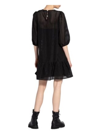 Neo Noir Kleid Lima mit 3/4-Arm, Schwarz