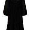 Neo Noir Kleid Lima mit 3/4-Arm, Schwarz