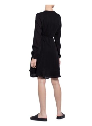 Neo Noir Wickelkleid Apollo, Schwarz