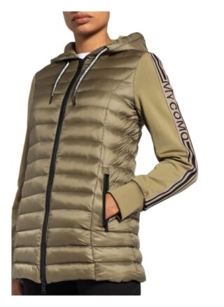 No.1 Como Steppjacke Fabia im Materialmix, Grün
