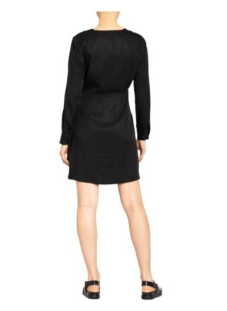 Norr Kleid in Wickeloptik, Schwarz