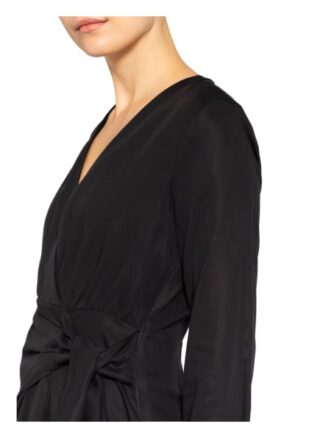 Norr Kleid in Wickeloptik, Schwarz