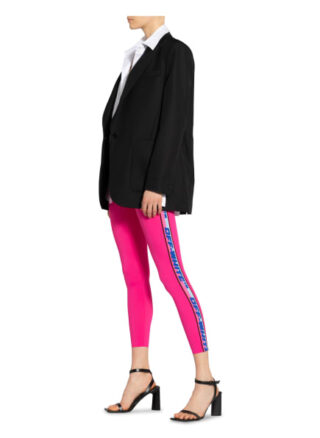 Off-White 7/8-Leggings mit Galonstreifen, Pink