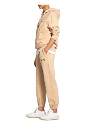 Off-White Hose im Jogging-Stil, Beige