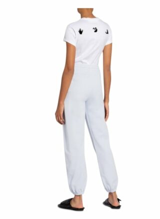 Off-White Hose im Jogging-Stil, Lila