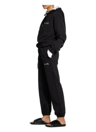 Off-White Hose im Jogging-Stil, Schwarz