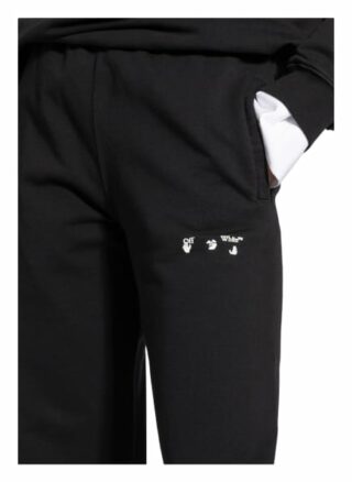 Off-White Hose im Jogging-Stil, Schwarz