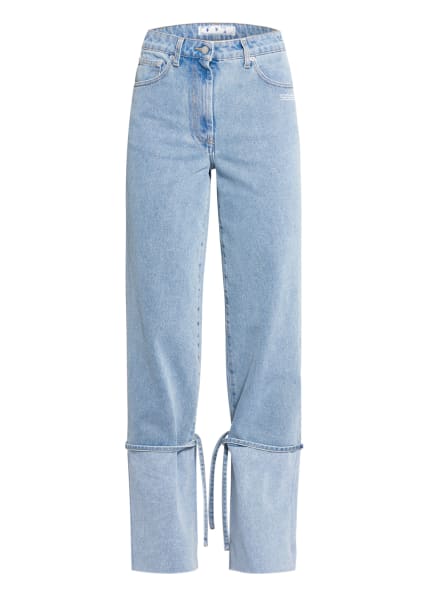 Off-White Slim Fit Jeans Damen, Blau