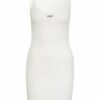 Off-White Jerseykleid, Weiß