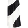 Off-White Plisseerock, Schwarz