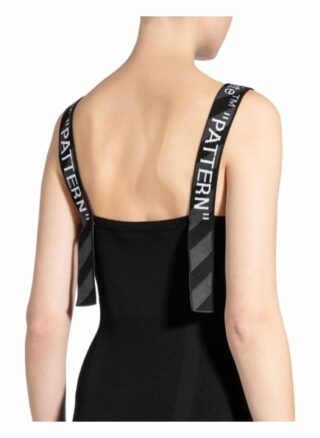 Off-White Strickkleid, Schwarz