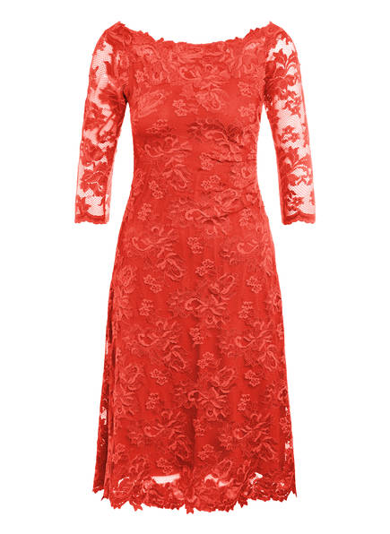 Olvi's Spitzenkleid mit 3/4-Arm, Rot Olvi's Spitzenkleid mit 3/4-Arm, Rot