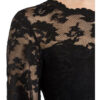 Olvi's Spitzenkleid mit 3/4-Arm, Schwarz