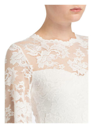 Olvi's Spitzenkleid mit 3/4-Arm, Weiß