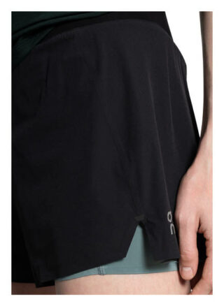 On 2-in-1-Laufshorts, Schwarz