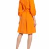 Ottod'ame Kleid mit 3/4-Arm, Orange