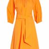 Ottod'ame Kleid mit 3/4-Arm, Orange