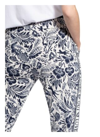 Oui Hose im Jogging-Stil, Weiß