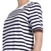 Oui Jerseykleid mit Leinen, Weiß