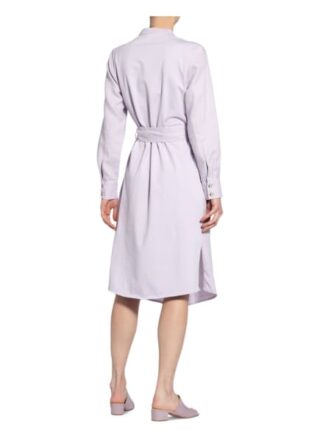 Oui Kleid im Materialmix mit Leinen, Lila