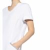 Oui Kleid im Materialmix mit Leinen, Weiß