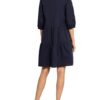 Oui Kleid mit 3/4-Arm, Blau